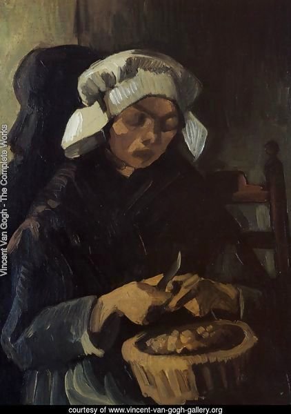 Peasant Woman Peeling Potatoes, Neunen