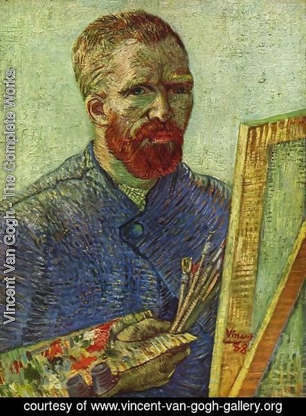Vincent Van Gogh - Self Portrait while painting
