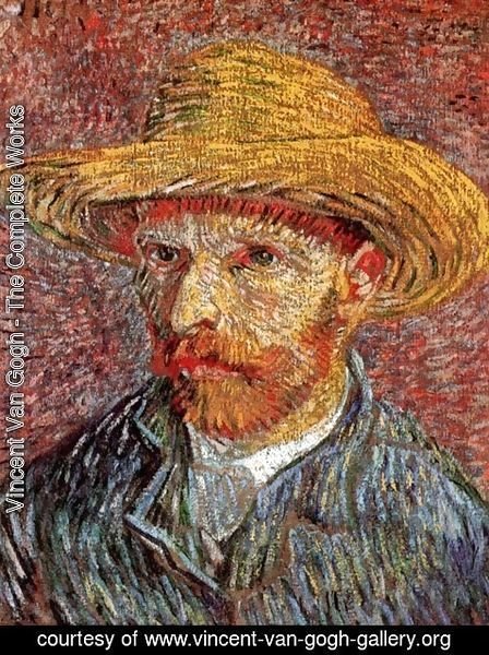 Vincent Van Gogh - Self Portrait with Straw Hat 3