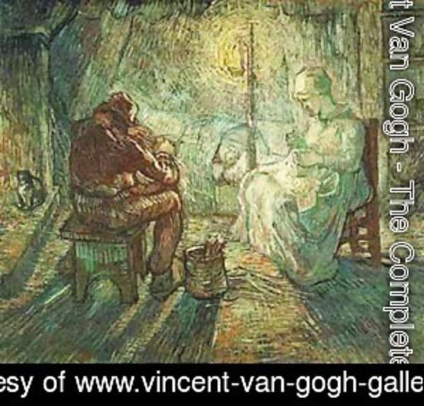 Vincent Van Gogh - Evening The Watch (After Millet) 1889