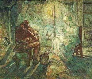 Vincent Van Gogh - Evening The Watch (After Millet) 1889