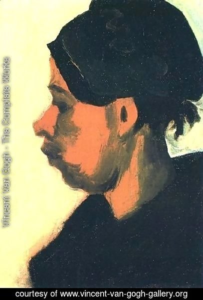 Vincent Van Gogh - Head Of Peasant Woman With Dark Cap 1885