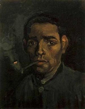 Vincent Van Gogh - Head Of Young Peasant With Pipe 1884