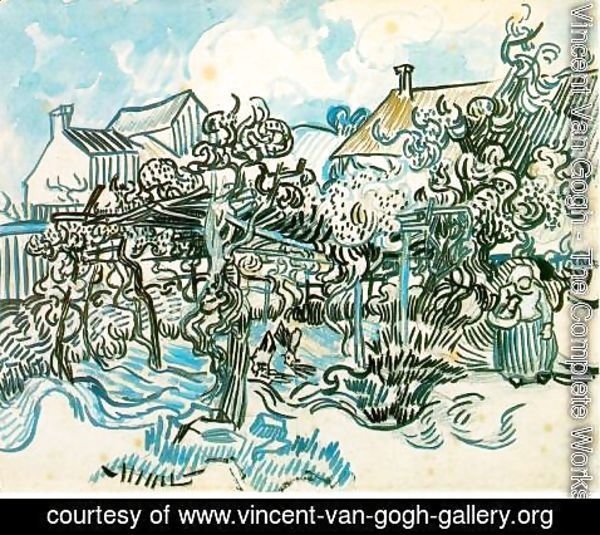 Vincent Van Gogh - Old Vineyard With Peasant Woman 1890
