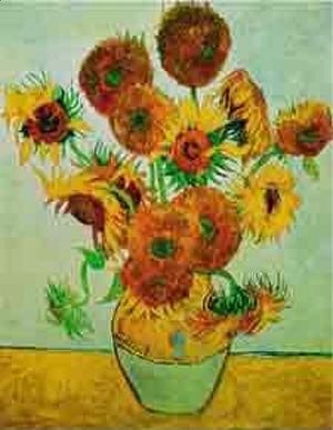 Still Life Vase With Fourteen Sunflowers 1883