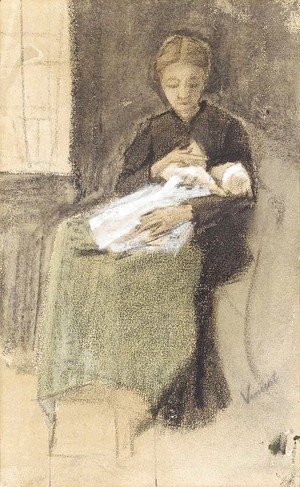Vincent Van Gogh - Sien Nursing Baby