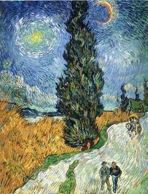 Vincent Van Gogh - Country road with cypresses