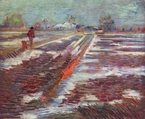 Vincent Van Gogh - Snow-covered fields in Arles