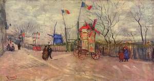 Vincent Van Gogh - Street scene in Montmartre, Le Moulin a Poivre