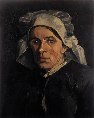 Vincent Van Gogh - Head of a Peasant Woman with White Cap 2