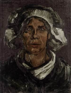 Vincent Van Gogh - Head of a Peasant Woman with White Cap 3