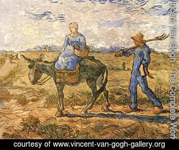 Vincent Van Gogh - Morning Peasant Couple Going to Work (after Millet)