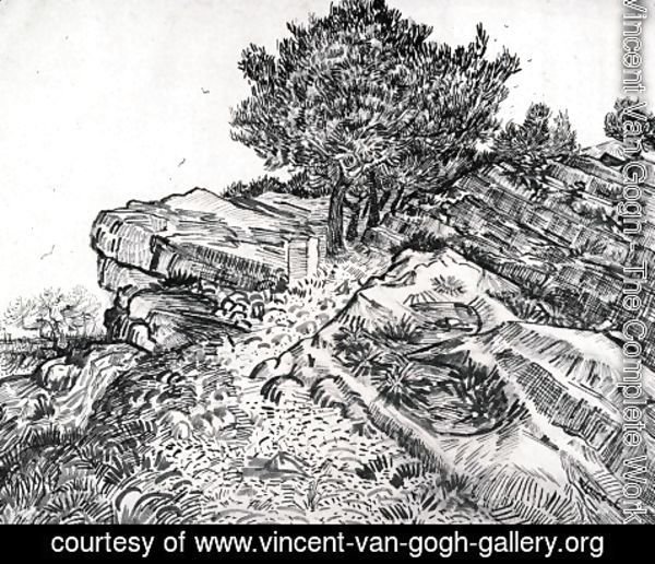 Vincent Van Gogh - The Rock at Montmajour