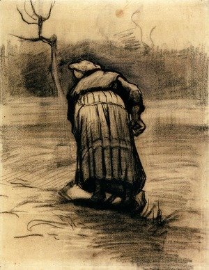 Vincent Van Gogh - Peasant Woman Lifting Potatoes