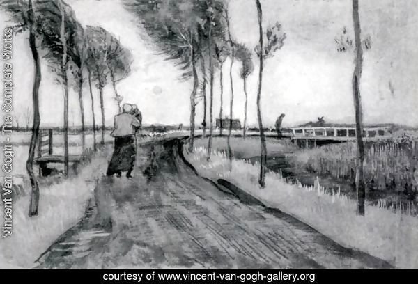Landscape with Woman Walking