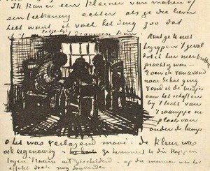 Vincent Van Gogh - Three Persons Sitting at the Window