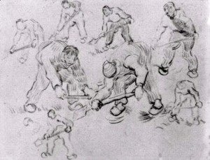 Vincent Van Gogh - Sheet with Sketches of Diggers and Other Figures