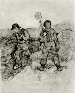 Vincent Van Gogh - A Sower and a Man with a Spade