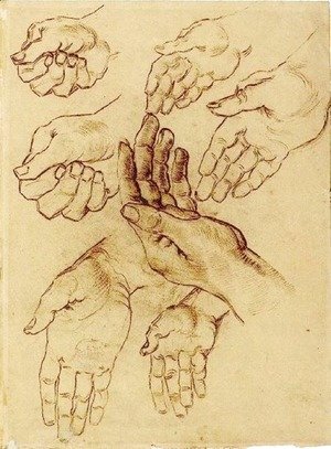 Vincent Van Gogh - Study Sheet with Seven Hands 2