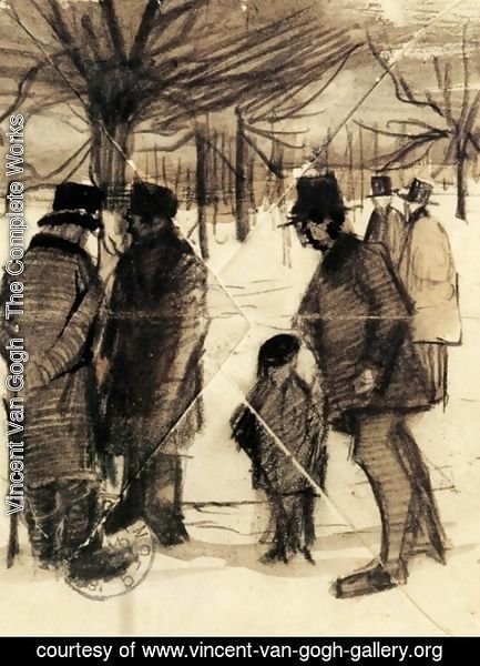 Vincent Van Gogh - Five Men and a Child in the Snow