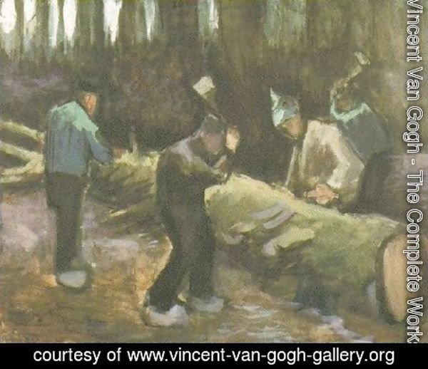 Vincent Van Gogh - Four Men Cutting Wood