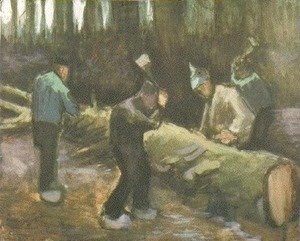 Vincent Van Gogh - Four Men Cutting Wood