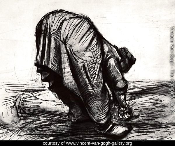 Peasant Woman, Stooping, Seen from the Back