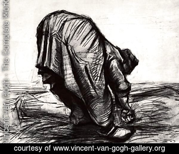 Vincent Van Gogh - Peasant Woman, Stooping, Seen from the Back