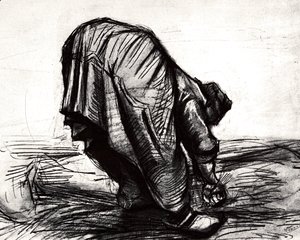 Vincent Van Gogh - Peasant Woman, Stooping, Seen from the Back