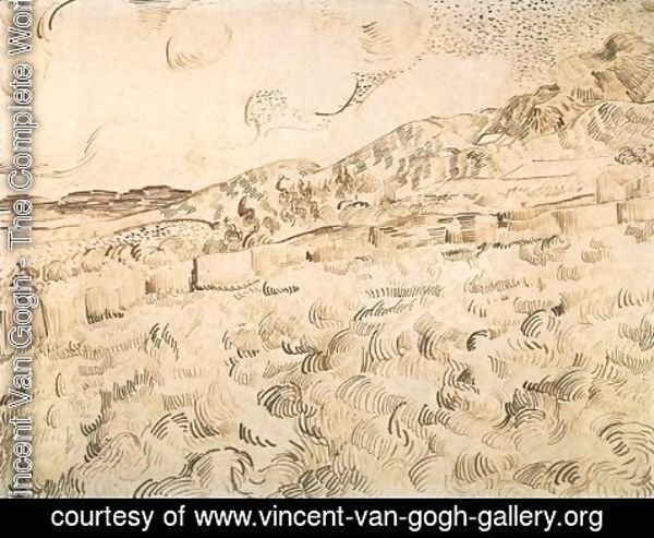 Vincent Van Gogh - Mountain Landscape Seen across the Walls