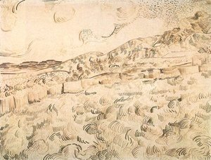 Vincent Van Gogh - Mountain Landscape Seen across the Walls