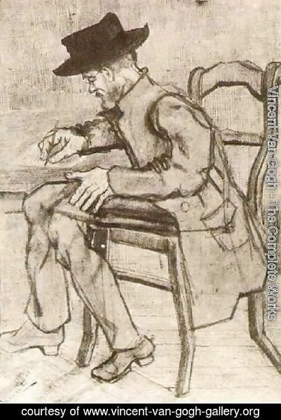 Vincent Van Gogh - Man Writing Facing Left