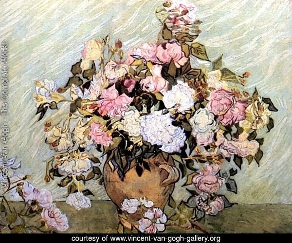 Still Life Vase with Roses
