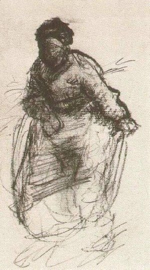 Vincent Van Gogh - Peasant Woman, Walking