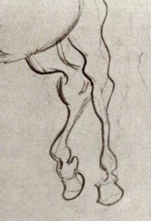 Vincent Van Gogh - Hind Legs of a Horse