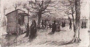 Vincent Van Gogh - The Terrace of the Tuileries with People Walking