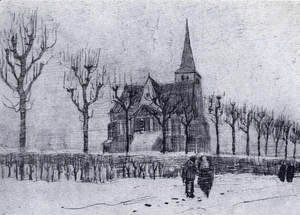 The Church in Nuenen in Winter
