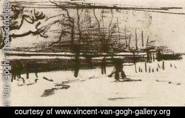 Vincent Van Gogh - The Parsonage Garden in the Snow
