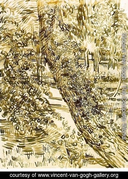 Vincent Van Gogh - Tree with Ivy in the Asylum Garden