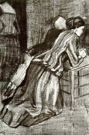 Vincent Van Gogh - Two Women, Kneeling