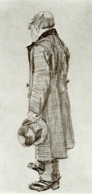 Vincent Van Gogh - Orphan Man Holding Top Hat in his Hand