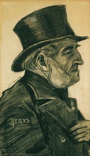 Vincent Van Gogh - An Almshouse Man in a Top Hat