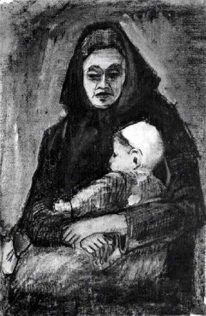 Woman with Baby on her Lap, Half-Length