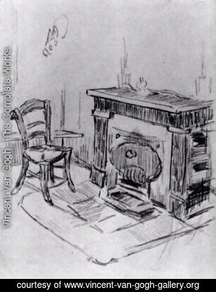 Vincent Van Gogh - Mantelpiece with Chair