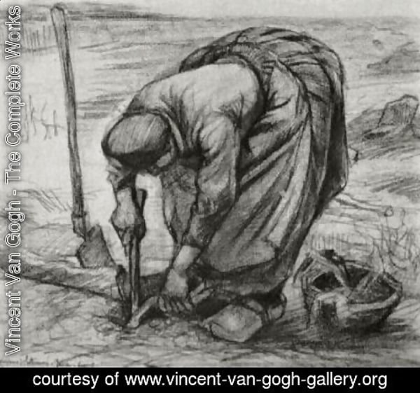 Vincent Van Gogh - Peasant Woman, Planting Beets