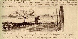Vincent Van Gogh - Stooping Woman in Landscape