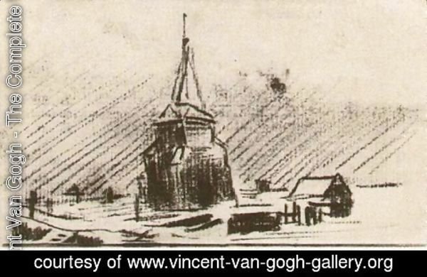 Vincent Van Gogh - The Old Tower in the Snow