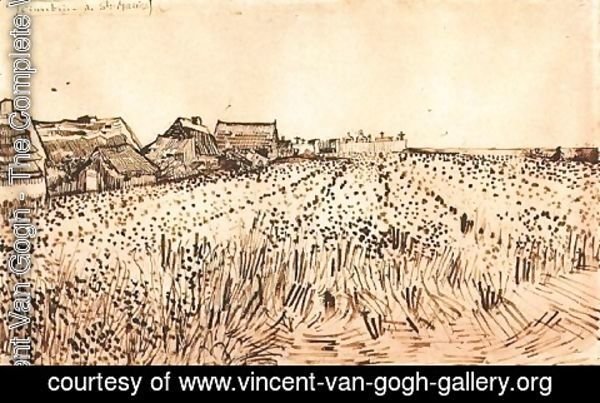 Vincent Van Gogh - View of Saintes-Maries with Cemetery
