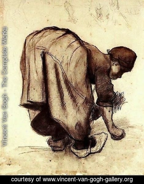 Vincent Van Gogh - Peasant Woman Bending Over