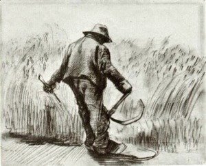 Vincent Van Gogh - Peasant with Sickle, Seen from the Back 3